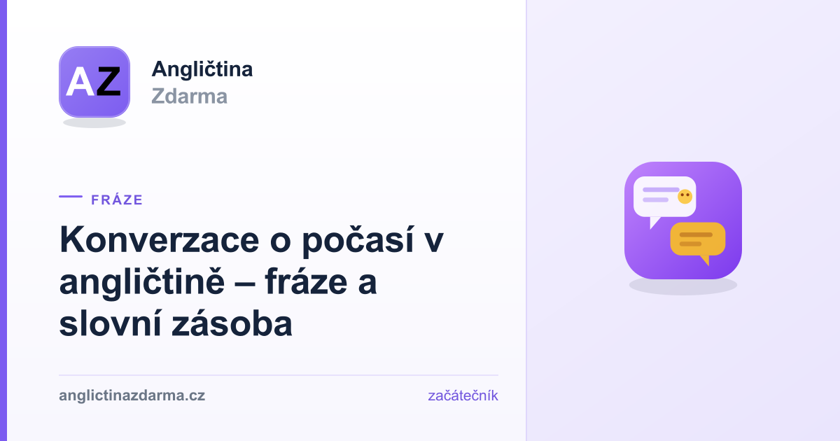 Frazeit Konverzace o počasí v angličtině – fráze a slovní zásoba | Angličtina ...